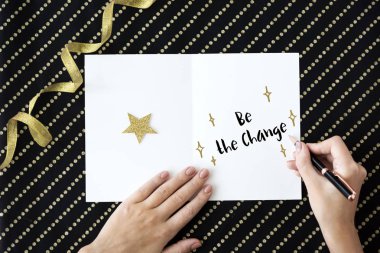 tebrik kartı üzerinde yazma kişi