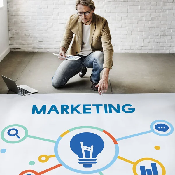 Poster çalışma iş adamı