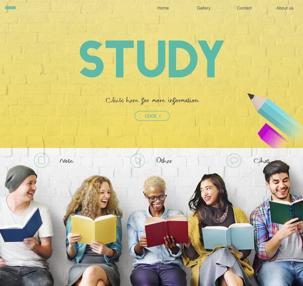 people reading the books