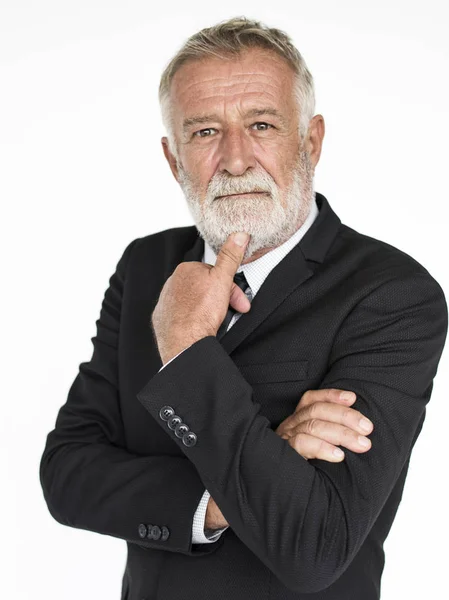 Studio Portrait of Senior Businessman — Stock Photo, Image