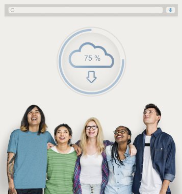 Öğrenciler birlikte sarılma