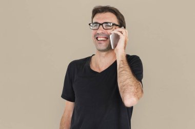 Adam dijital Gadget'ı kullanma