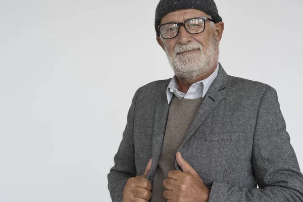 Retrato do estúdio do homem sênior — Fotografia de Stock