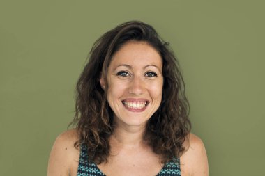 gülümseyen güzel kadın yüz