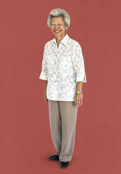 Senior Woman in studio — Stock Photo, Image