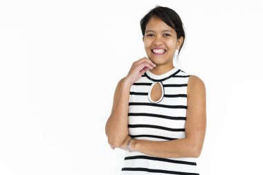 kadın stüdyoda poz