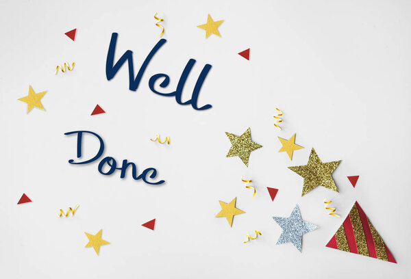 creative greeting paper with beautiful stars