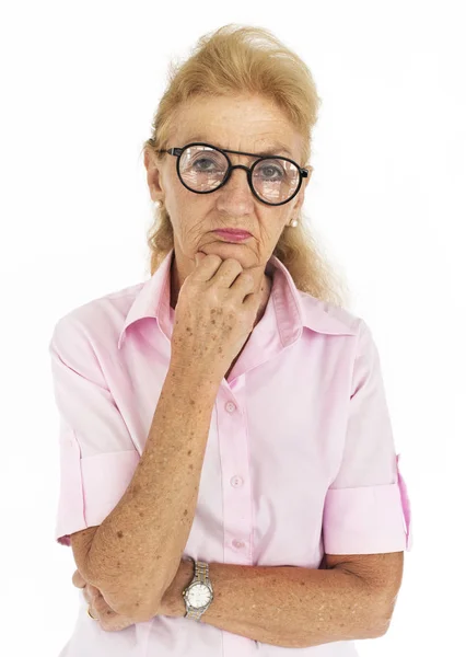 Senior Woman in Studio — Stock Photo, Image