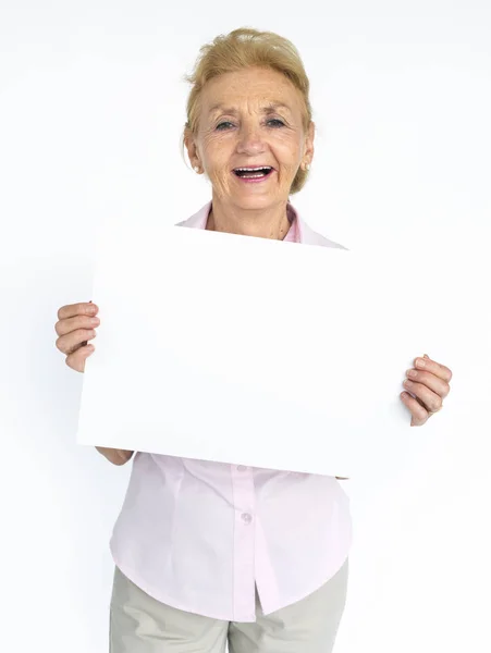 Mujer mayor en el estudio — Foto de Stock