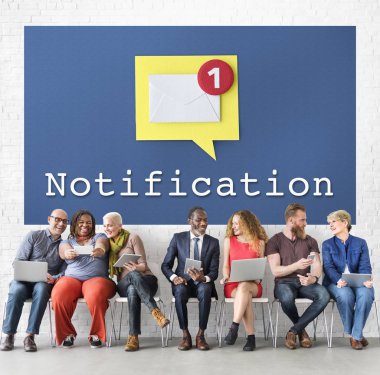 Dijital cihazlar kullanarak iş adamları