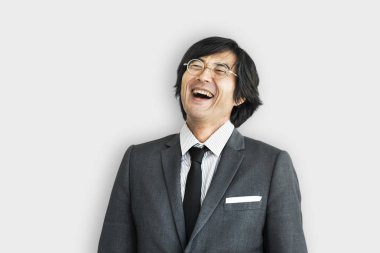 Beyaz arkaplan üzerinde iş adamı