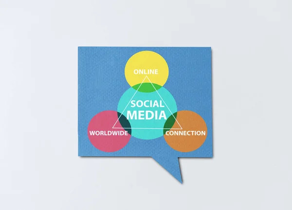 Diagramma mondiale dei social media — Foto Stock