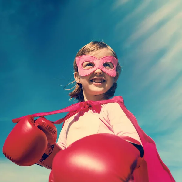 Little Girl Super Hero — Zdjęcie stockowe