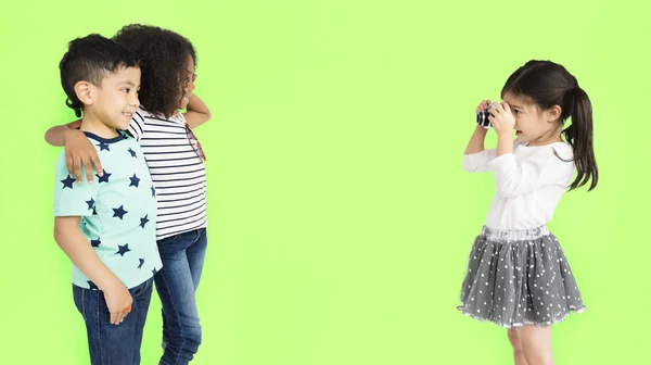 Little children posing in studio — Stock Photo, Image