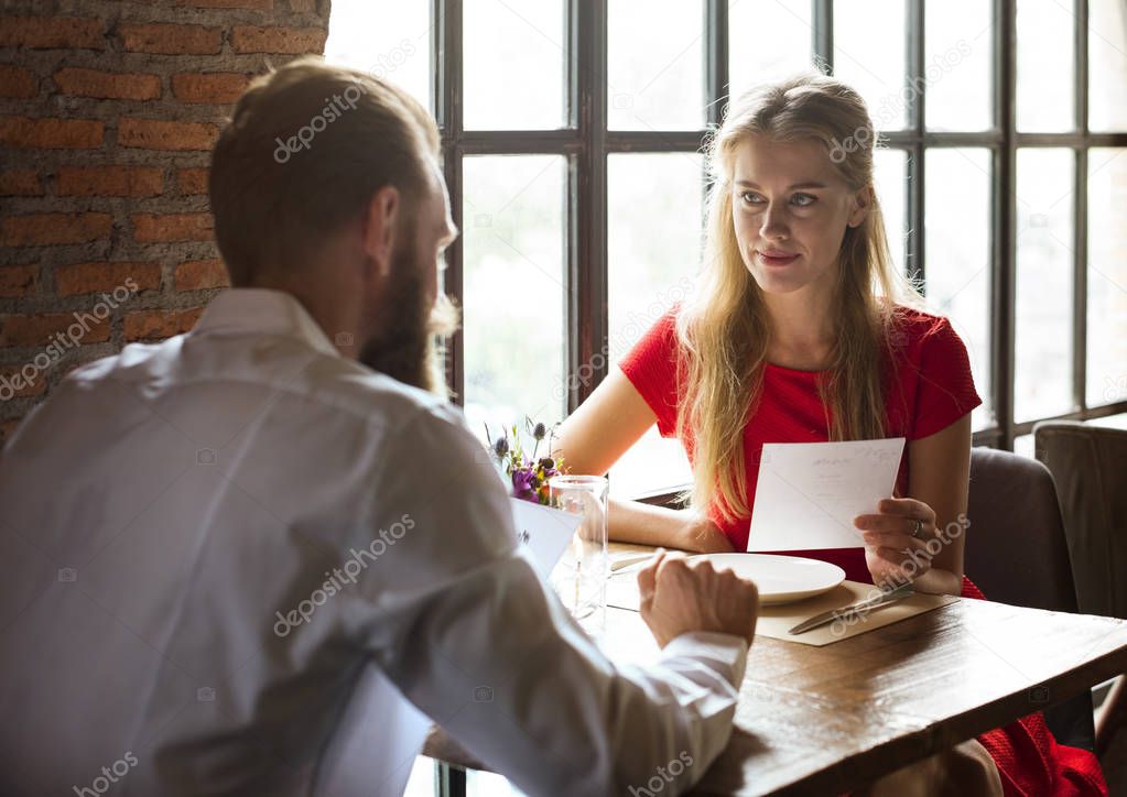 Couple having romantic date 