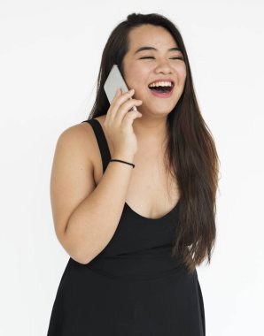 kadın stüdyoda poz