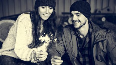 Adam ve holding ve kutlama wooman