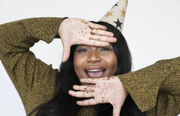 neşeli Afrikalı kadın