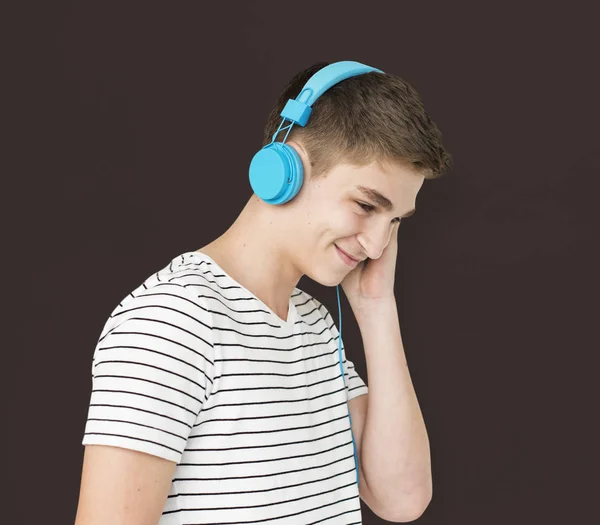 Guy Lisiten Music in Headphones — Stock Photo, Image