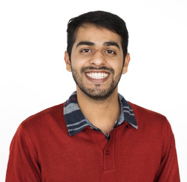 gülümseyen Hint elbise adam 