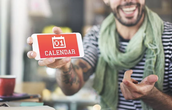 Man showing smartphone — Stock Photo, Image