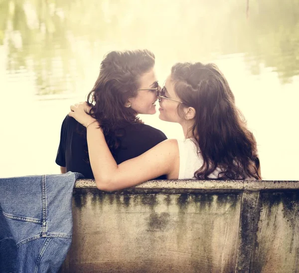 Lésbicas casal passar tempo juntos — Fotografia de Stock