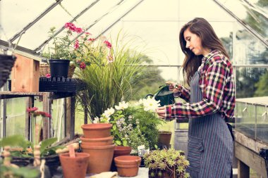 Bahçıvan bitki ile çalışma