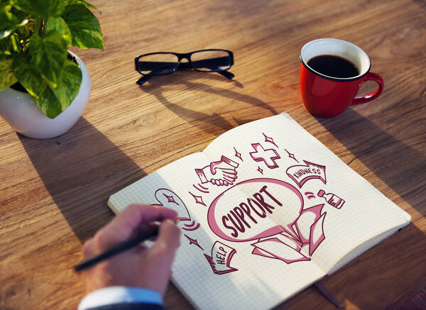 человек, записывающий в дневник
.