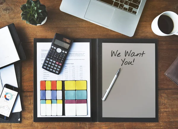 Calculator and diary on table — Stock Photo, Image