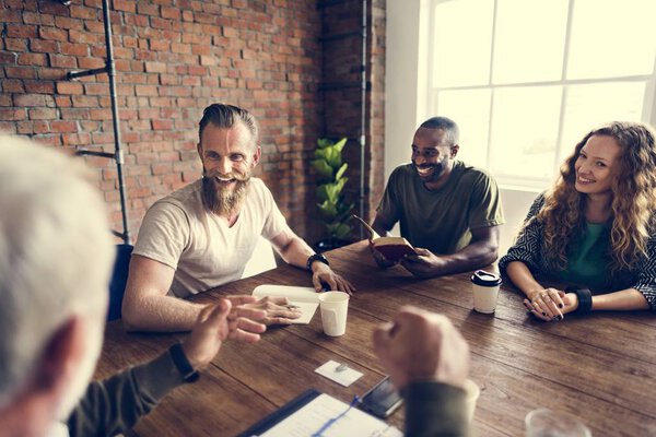 People at the Meeting in Office