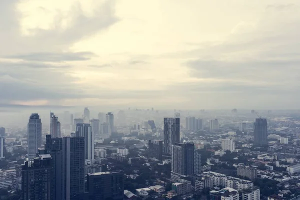 Aerial city view at Sunset — Stock Photo, Image