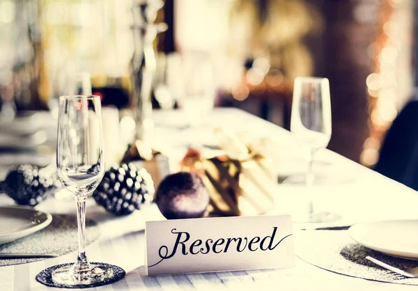 Reserved  served table in Restaurant