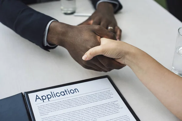 Sucesso Empresários handshake — Fotografia de Stock