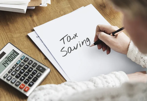 Business person writing notes — Stock Photo, Image