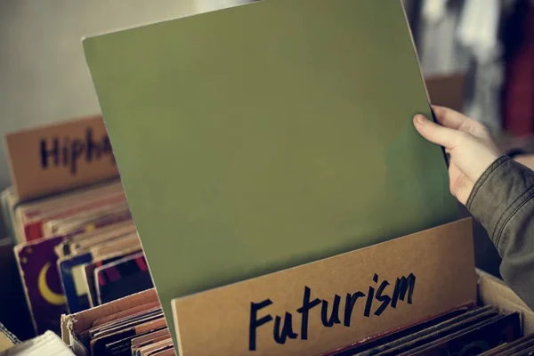 Futurisme muziek Vinyl Record — Stockfoto