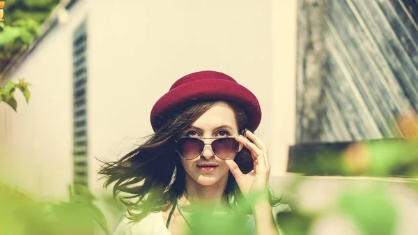 Portrait of Girl in the Garden — Stock Photo, Image