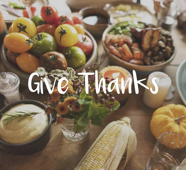 Served table with delicious food — Stock Photo, Image