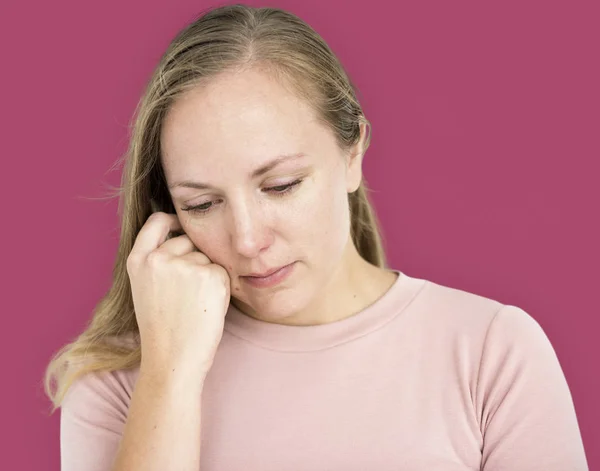 Mulher triste de coração partido — Fotografia de Stock