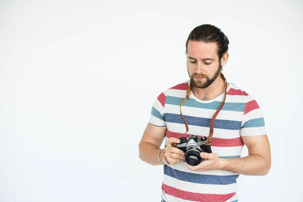 Mann mit Kamera — Stockfoto