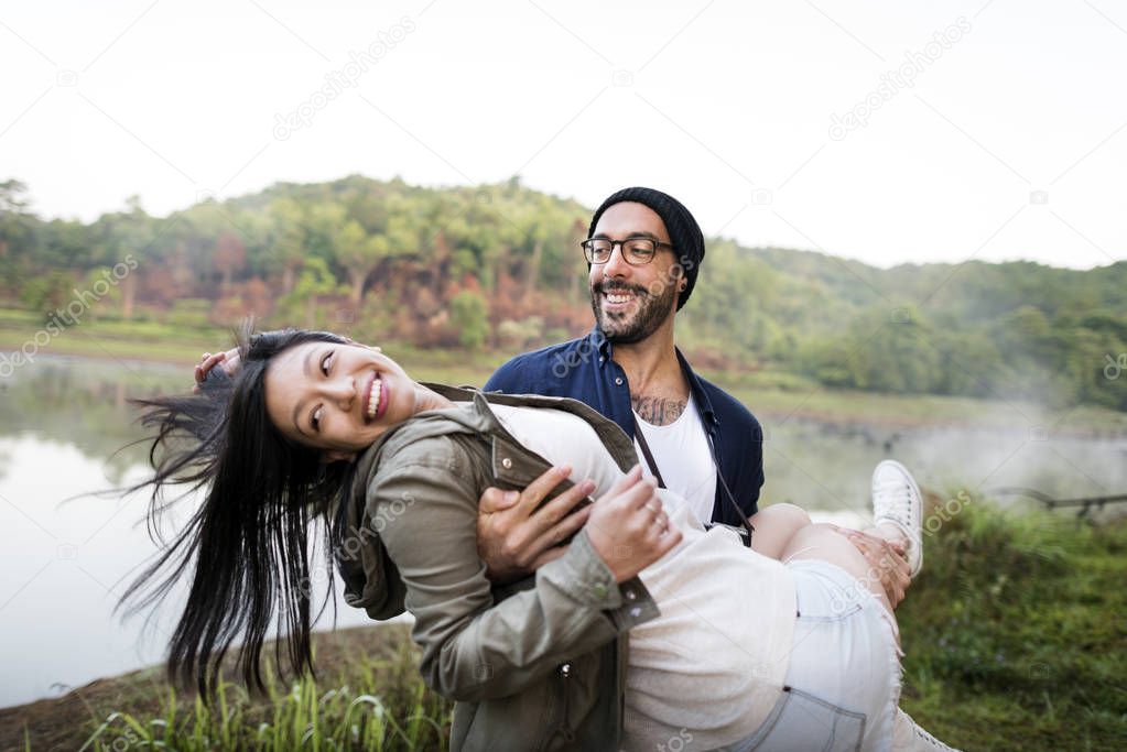 Young Couple of Travelers