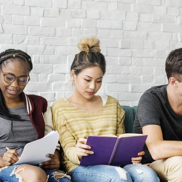 Students learning together — Stock Photo, Image