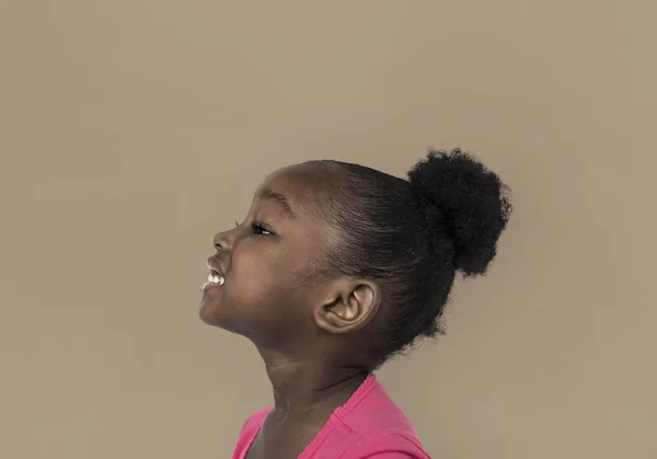 Kis afrikai lány profil — Stock Fotó