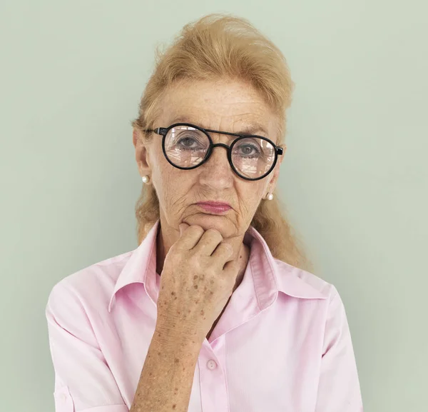 Senior Woman in Studio — Stock Photo, Image