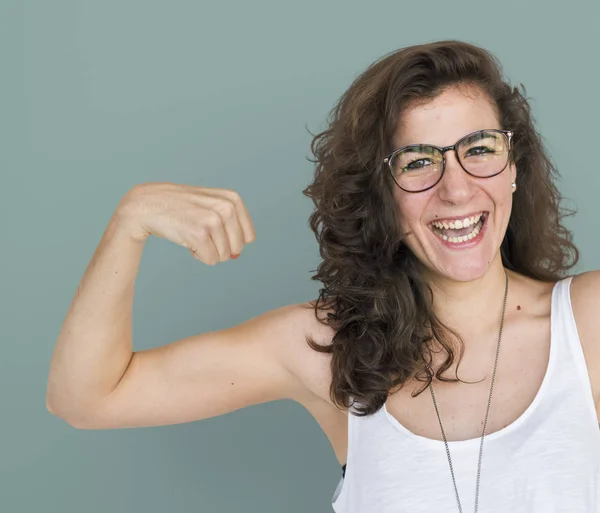 Starke junge Frau — Stockfoto