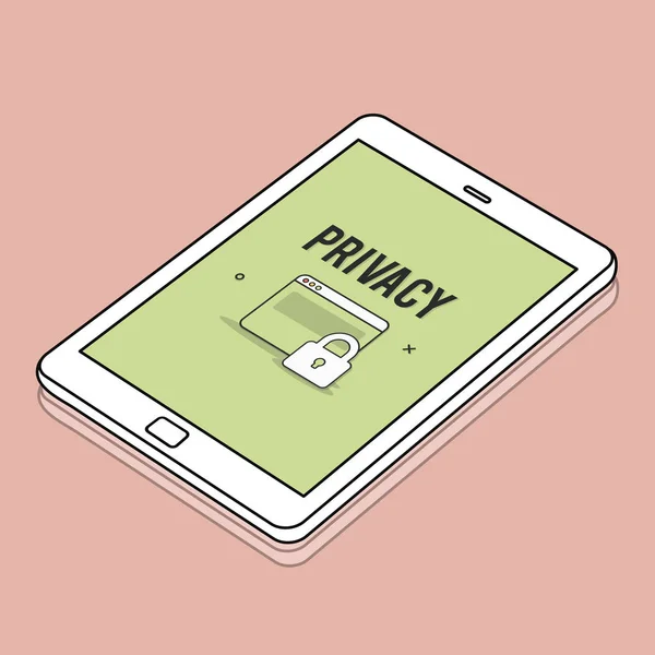 Authorize Protected Verification Privacy Security Concept — Stok fotoğraf