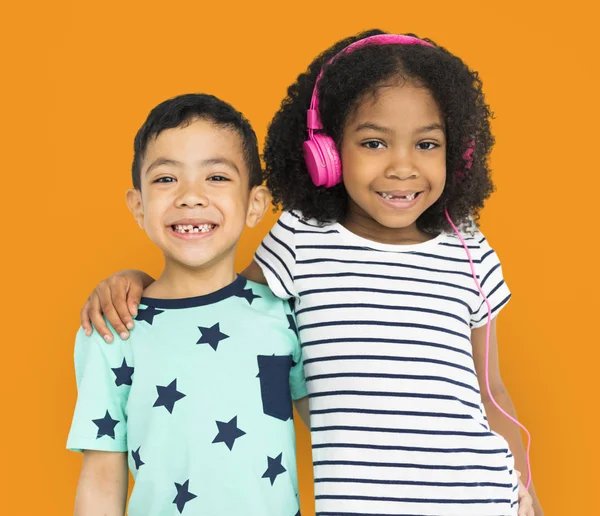 Little boy and girl posing — Stock Photo, Image