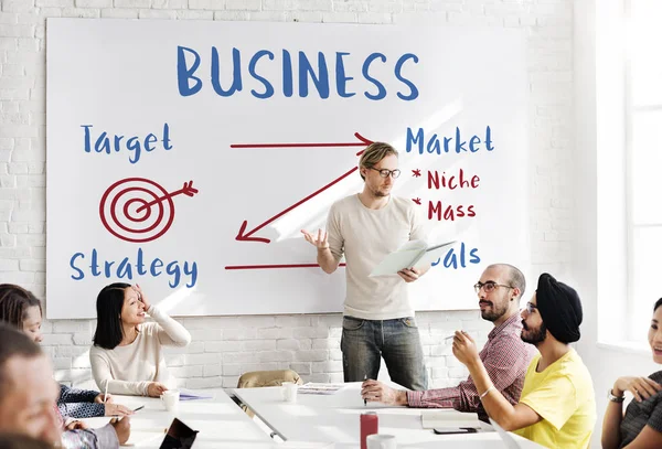 Diversiteit mensen op seminar — Stockfoto