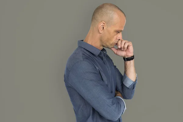 Geconcentreerde man denken — Stockfoto