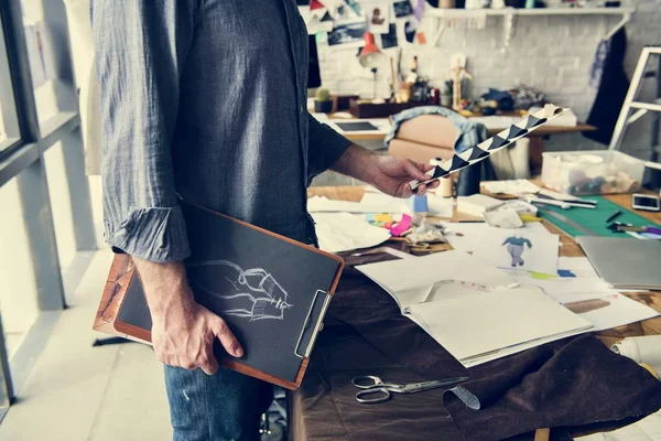 Fashion designer working in Showroom — Stock Photo, Image