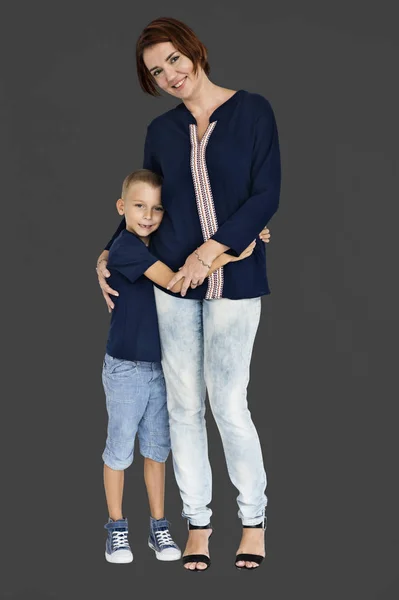 Mother Hugging Son — Stock Photo, Image